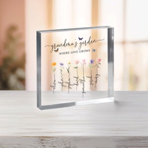 Personalized Gift For Grandma, Mother's Day Gift For Grandma, Grandma' s Garden Personalized Birth Month Flower, Grandmother Gifts Ideas zdjęcie 4