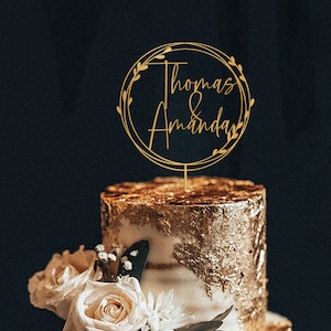 Gold cake topper for Wedding, Wedding cake topper,Mr and mrs cake topper,Personalized cake topper,Anniversary Cake topper,Custom cake topper image 7
