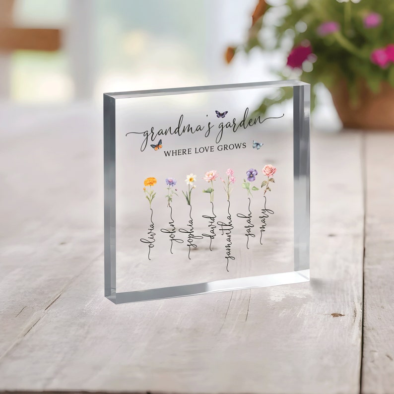 Personalized Gift For Grandma, Mother's Day Gift For Grandma, Grandma' s Garden Personalized Birth Month Flower, Grandmother Gifts Ideas zdjęcie 10