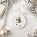 Baby Girl First Christmas Ornament, Personalized Baby Christmas Ornament, Baby's First Christmas, Custom Baby Ornament, Christmas Keepsake product logo
