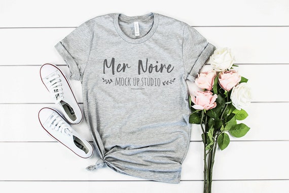 Bella Canvas 3001 Athletic Heather Bella Canvas Mockup 3001 Etsy