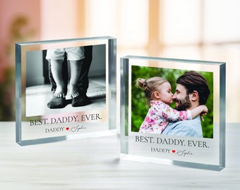 Personalized Father's Day Gift, First Father's Day Gift, Gift for Daddy, Father's Day Gift from Daughter, Acrylic Photo Plaque,Gift from Son