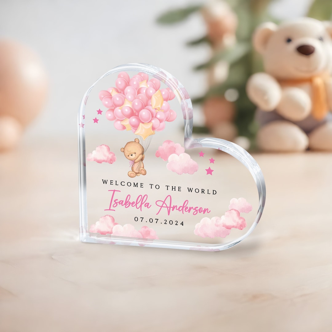 Personalized Newborn Gift for Girl, New Baby Gift, Baby Girl Keepsake ...