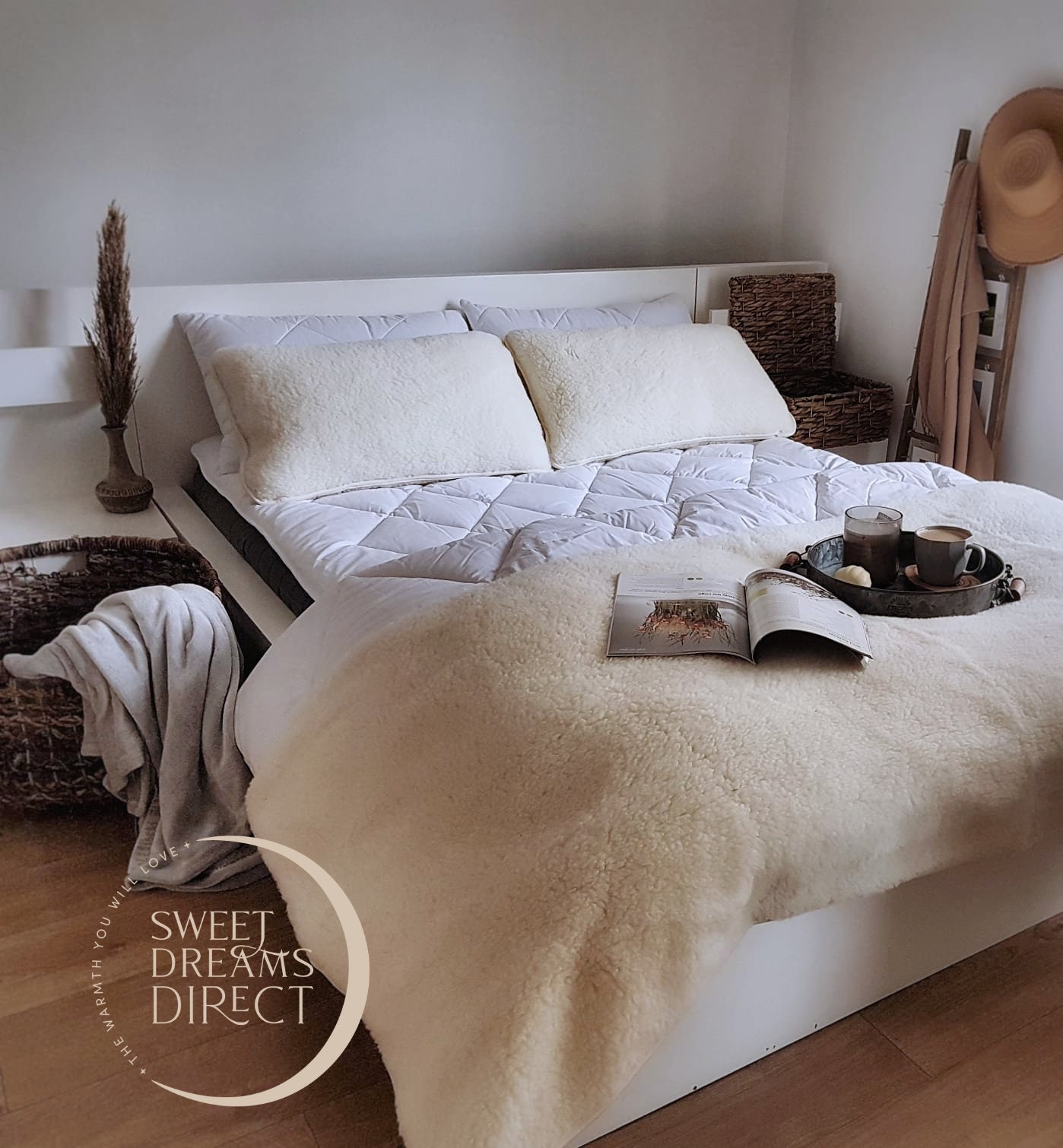 SALE Merino Wool Duvet Quilt Cotton Cover Double Size Bed Duvet 200/200cm 10tog 