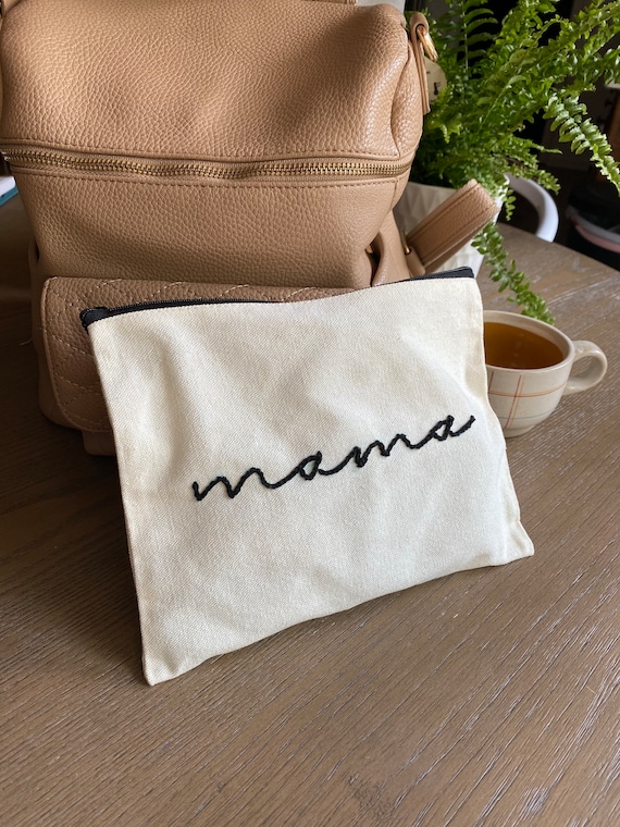 Mama Diaper Bag  // Organizer // MAMA Makeup bag // Hand Embroidered pouch