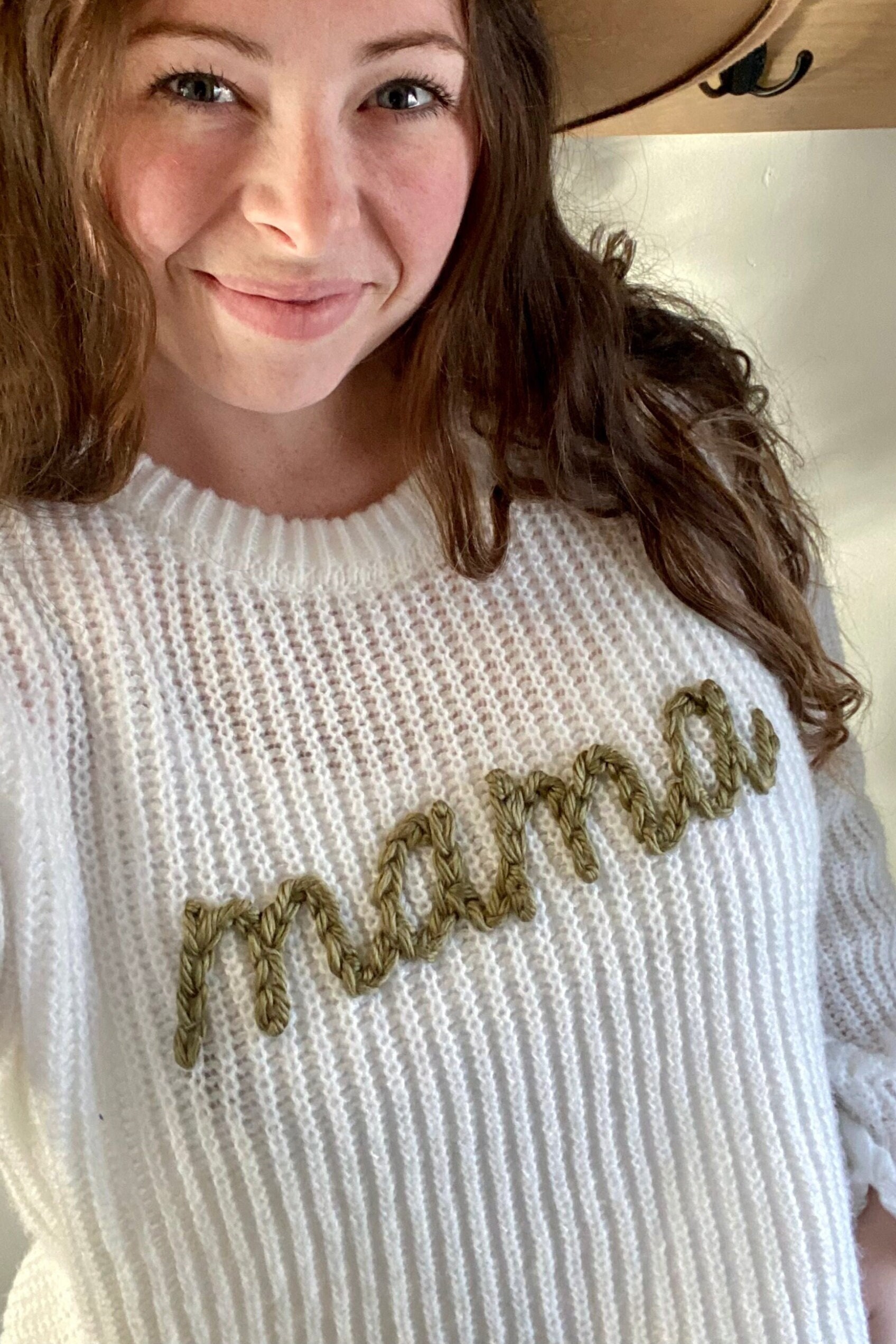 Mama Sweater Embroidered Sweater Adult Sweater Mama and Mini Mothers Day Gift Mommy Name Sweater Hand Embroidered Sweatshirt Etsy