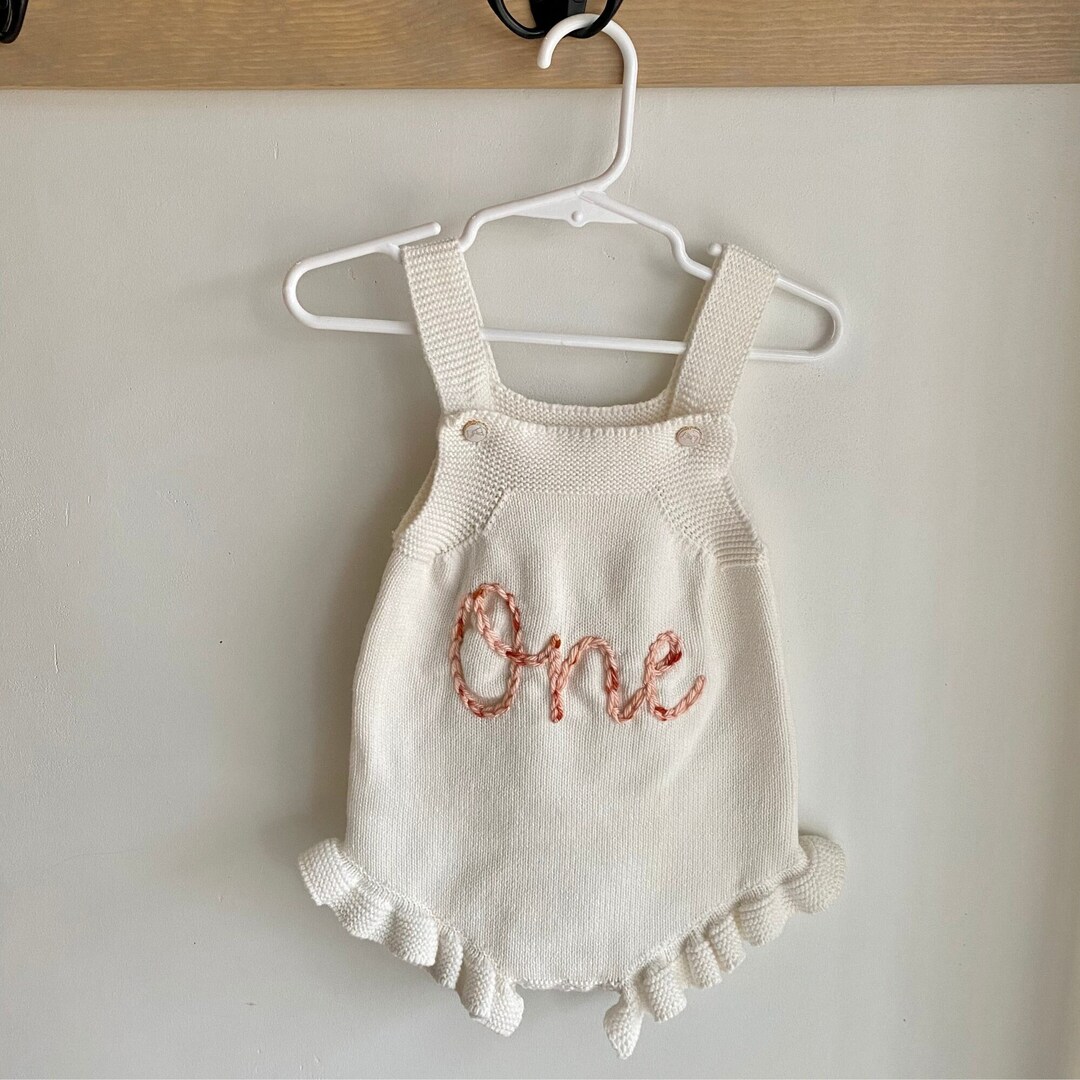 Embroidered Romper/ Name Sweater/ Name Romper/ Custom Sweater/ Hand
