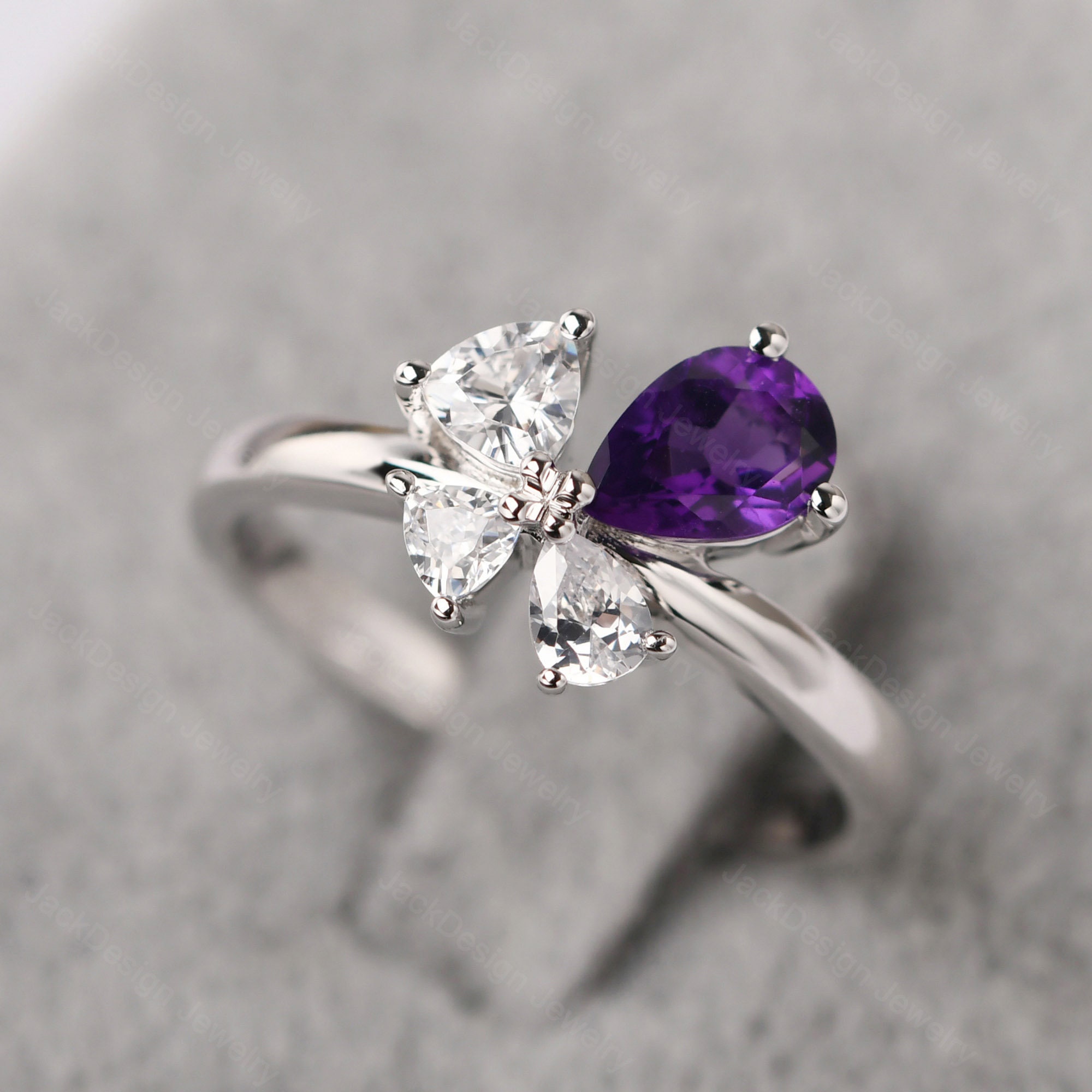 Amethyst butterfly deals ring