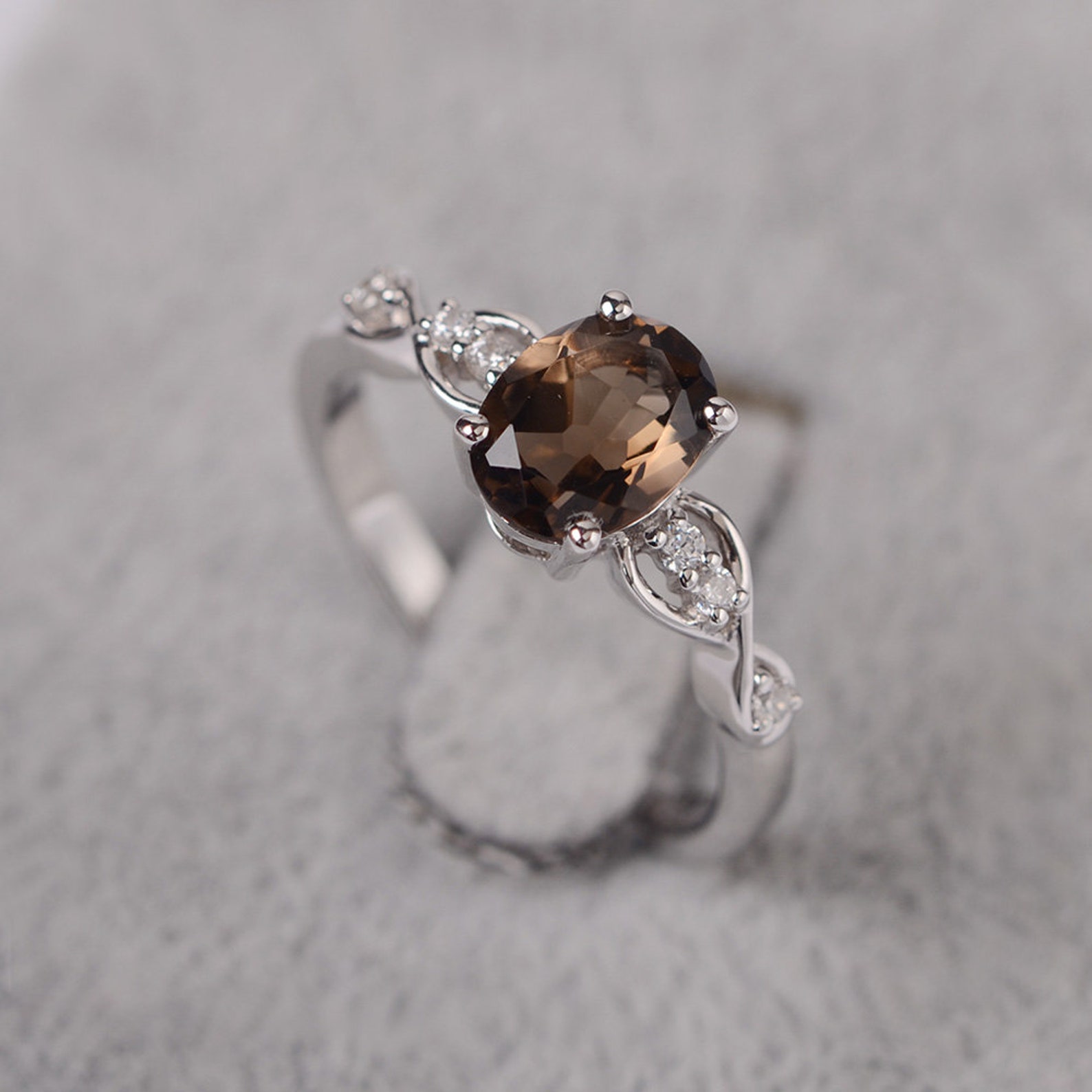 Smoky Quartz Engagement Ring