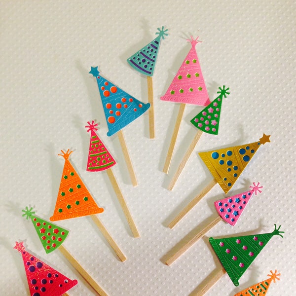 Hat Cupcake Toppers Etsy