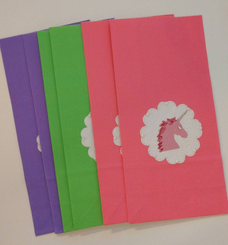 Unicorn birthday party treat bags birthday treat bags unicorn party little girl birthday party