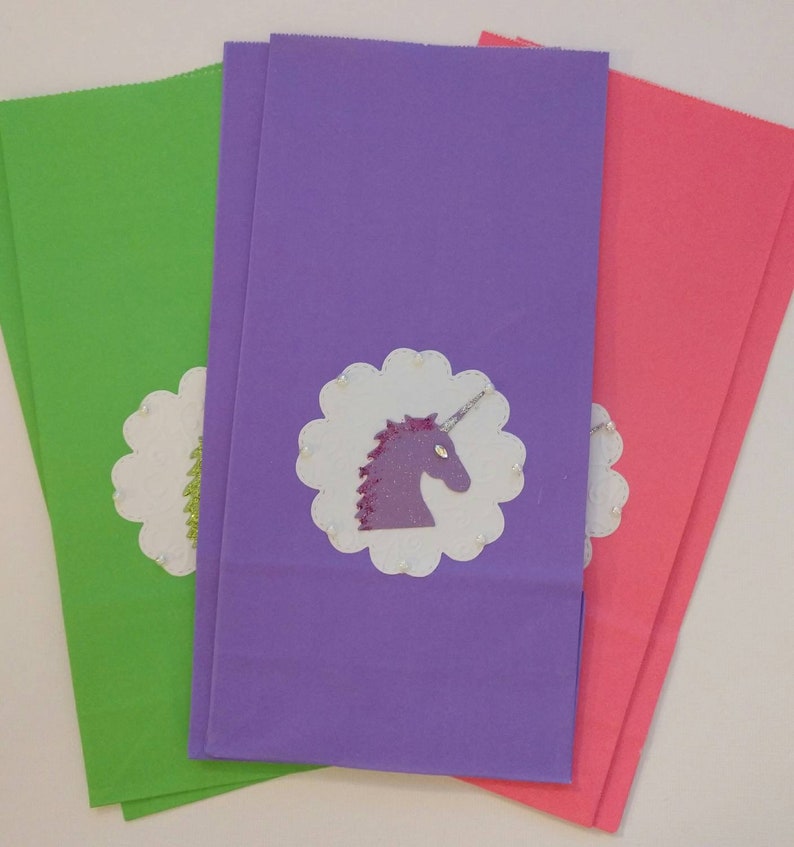 Unicorn birthday party treat bags birthday treat bags unicorn party little girl birthday party