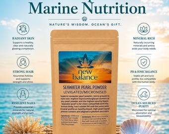 Pearl Powder 150g | Superior Seawater | 100% Pure Marine-Cultured Micronised Pearl Powder | Food Supplement.