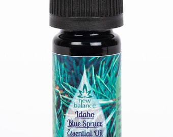 Huile d'aiguilles d'épinette bleue 100 % pure de l'Idaho. Fabrication biologique/sauvage. Embouteillé dans du verre Miron pour préserver/augmenter le profil biophotonique.