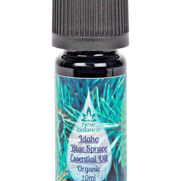 Huile d'aiguilles d'épinette bleue 100 % pure de l'Idaho. Fabrication biologique/sauvage. Embouteillé dans du verre Miron pour préserver/augmenter le profil biophotonique.