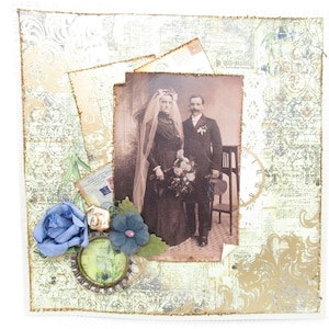 Karte Hochzeitstag, Karte Goldhochzeit, Handarbeit, Glückwunschkarte Hochzeitstag, 3D Klappkarte, Karte vintage, 3D Grußkarte, nostalgisch
