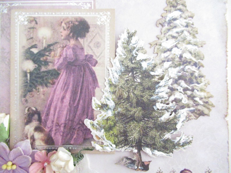 Christmas card vintage, Christmas card handmade, Christmas card 3D, Greeting card Christmas vintage, Christmas greeting card handmade image 5