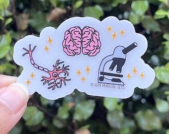 Neuro Collage - Clear / Transparent Vinyl Sticker