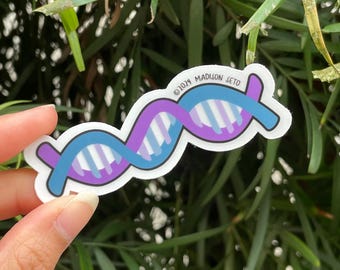 DNA - Clear / Transparent Vinyl Sticker