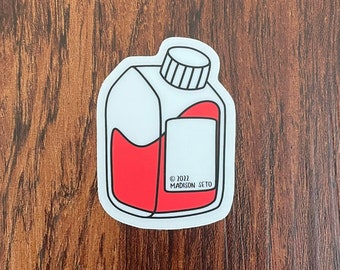 Cell Culture Media - Clear / TransparentVinyl Sticker