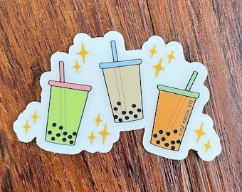 Boba - Clear / Transparent Vinyl Sticker