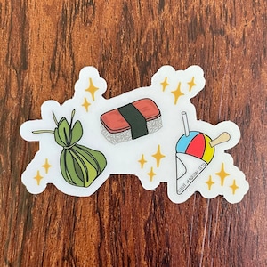 Local Hawaii Foods - Clear / Transparent Vinyl Sticker