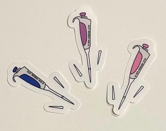 Pipette - Clear / Transparent Vinyl Sticker