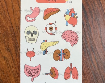 Organs - Paper Sticker Sheet
