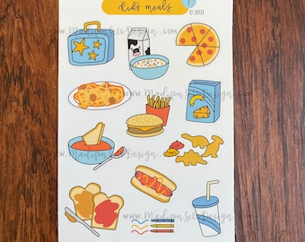 Kid's Meals - Paper Sticker Sheet