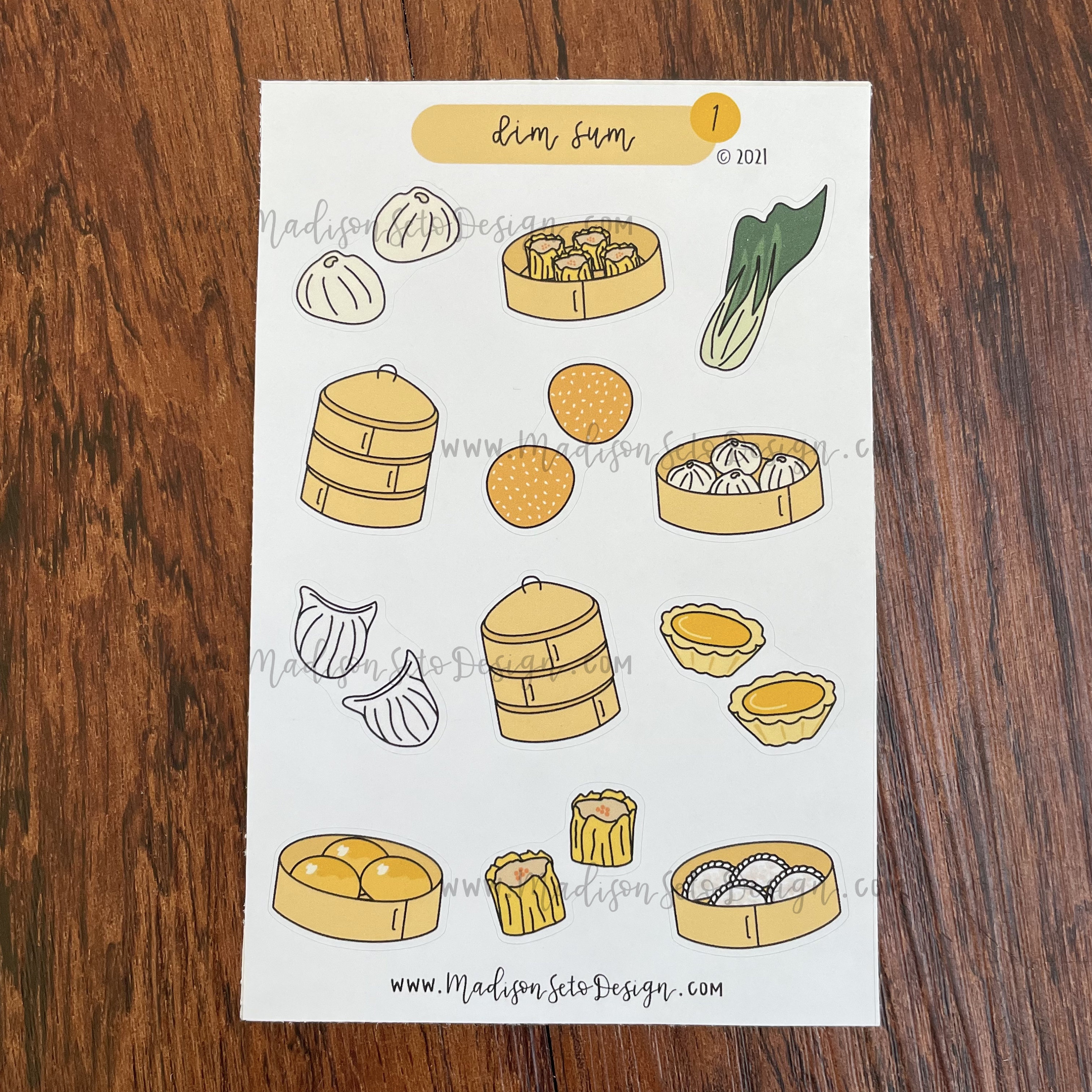 Dim Sum - Paper Sticker Sheet