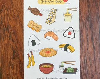 Japanese Food - Paper Sticker Sheet