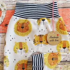 Organic pump pants Lion Tiger 50-98 or as a set with a scarf