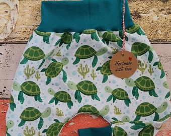 Pumphose Schildkröte 50-98 oder als Set mit Halstuch, Mitwachshose