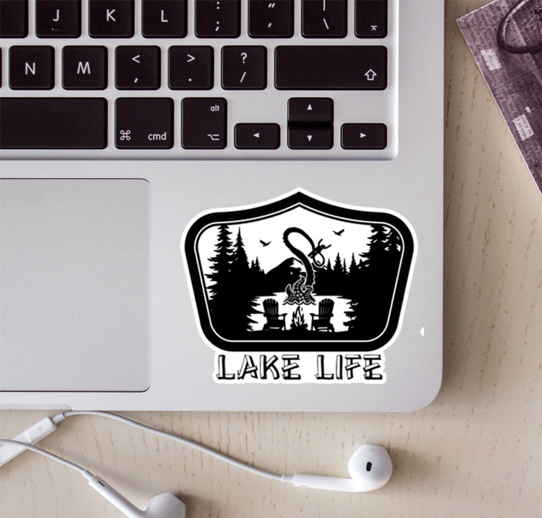 Lake Life Lake Monster Vinyl Sticker, Monster Sticker, Lake Sticker ...