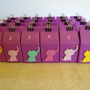 Adventskalender SONDERANGEBOT Weihnachtskalender mit Elefant kleine Milchboxen Junge o. Mädchen nach Wahl KalenderSschachtel zum Befüllen Bild 1