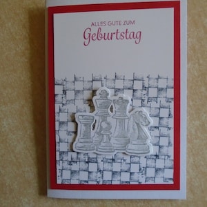 Glückwunschkarte Geburtstagskarte Schach, Frau , Mann,Schachkarte,Spiele,