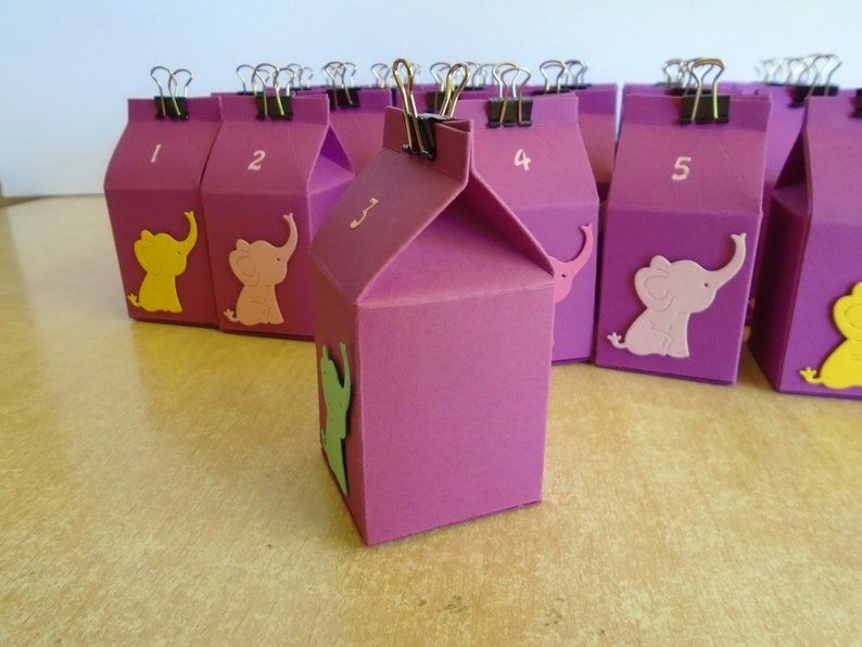 Adventskalender SONDERANGEBOT Weihnachtskalender mit Elefant kleine Milchboxen Junge o. Mädchen nach Wahl KalenderSschachtel zum Befüllen Bild 7