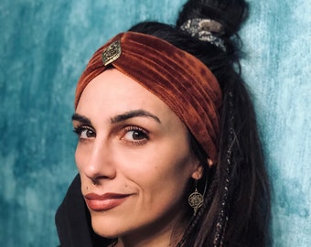Stirnband im boho/hippie look