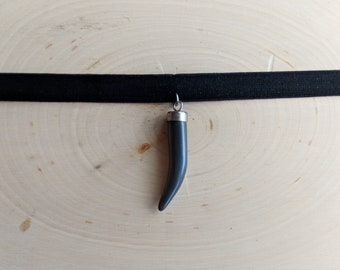 Schwarze samt-Hämatit-Halsband