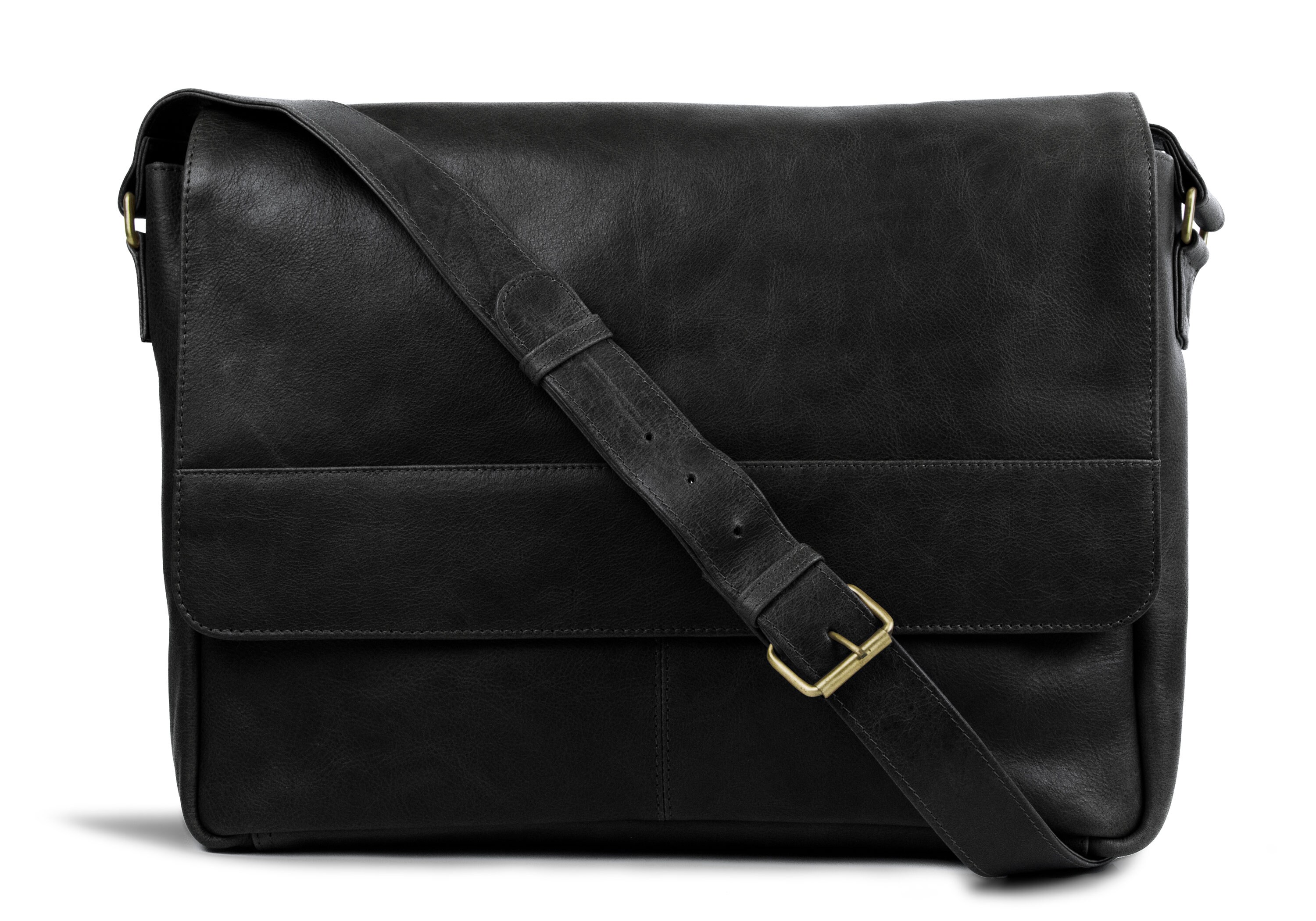 Visconti 18548 Men S Leather Messenger Shoulder Bag Laptop Compatible For Work Bag Harvard Oil Blue