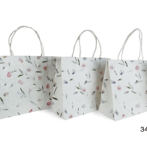 Eco Handmade Petals Gift Bags (Set of 3) Weddings, Party Favours, Goodie Bags Available in 4 Sizes: Extra Large, Medium, Small, Wine Carrier