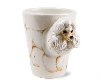 Blue Witch Poodle Handmade Coffee Mug 8oz White (10cm x 8cm) An Original Gift Idea! A Great Gift For Dog Lovers!