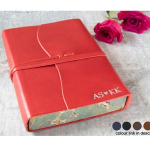 Firenze Classico A5 Journal Handmade Italian Full-Grain Vegetable Tan Leather, Burgundy (21cm x 15cm x 3cm) Can be Personalised!