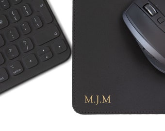 Matador Handcrafted Leather Mouse Pad Black, Desk, Computer, Laptop Mouse Pad (21cm x 18cm) Can be Personalised!