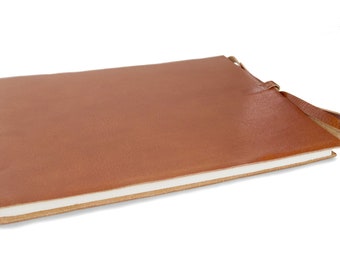 Rustico Handmade Italian Full Grain Vegetable Tan Leather Guest Book Large Brown, Wedding Guest book (22 x 28 x 2cm ) Can be personalised!