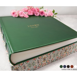 Chianti Photo Album Handmade Italian Full-Grain Vegetable Tan Leather Extra Large, Green  (36cm x 36cm x 6cm) Can be Personalised!