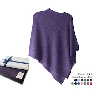 Firenze Cashmere Blend Poncho One size Aubergine ... A luxury gift for ladies of all ages.