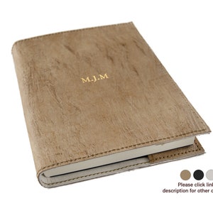 Bark Handmade Refillable Journal A6 Bark Leather, Vegan Leather Journal (15cm x 12cm x 2cm) Can be Personalised!