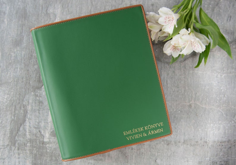 Cortona Handmade Italian Leather Photo Album Medium Forest Etsy