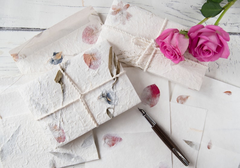Romantic handmade paper